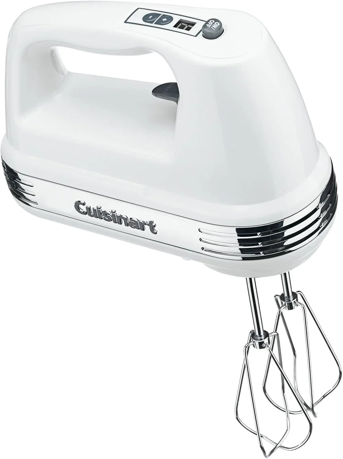 Cuisinart Power Advantage PLUS 9-Speed Hand Mixer, 220W-Motor Hand Blender Electric Mixer with 9 Speed Settings, Extra-Long Dishwasher-Safe Beaters, 3 Low Mixing Speeds, Storage Case, HM-90S, White