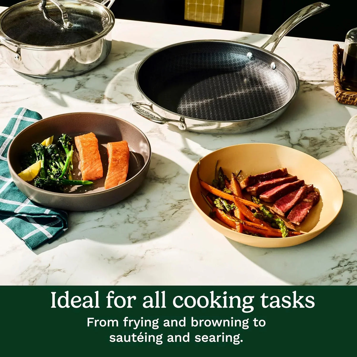 Cuisinart Saute Pan, PurelySear Hybrid, Stainless Steel, 5 Qt