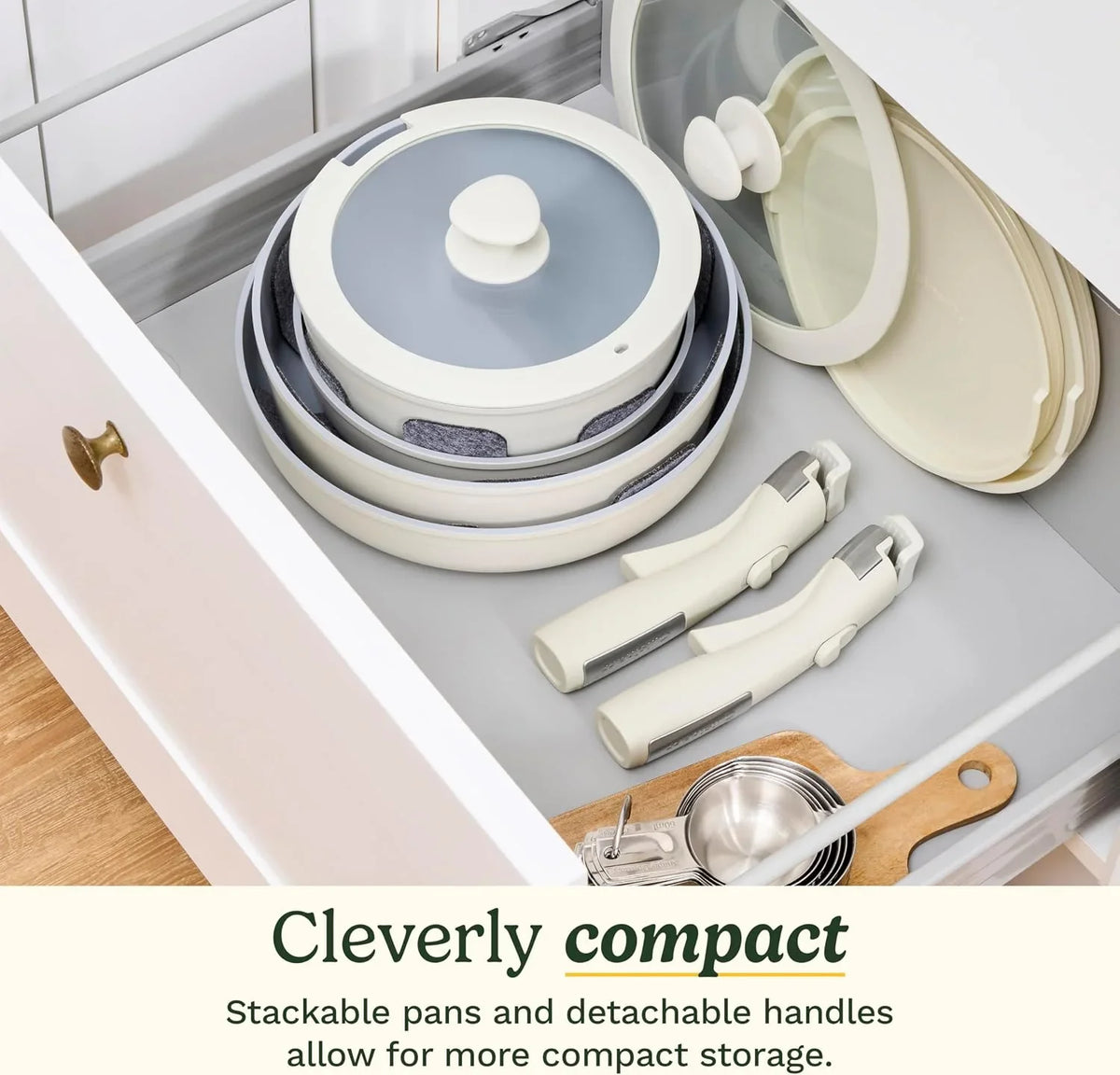 Cuisinart ClickSmart Nonstick Ceramic Cookware, Detachable Handle, 13-Pc