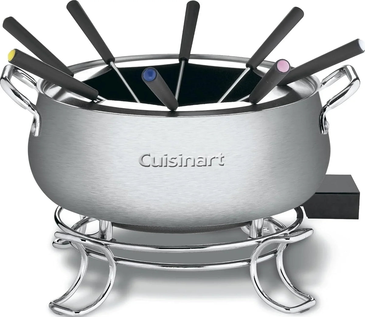 Cuisinart Electric Fondue Set, Nonstick Interior, 3-Quart Pot & 8 Forks