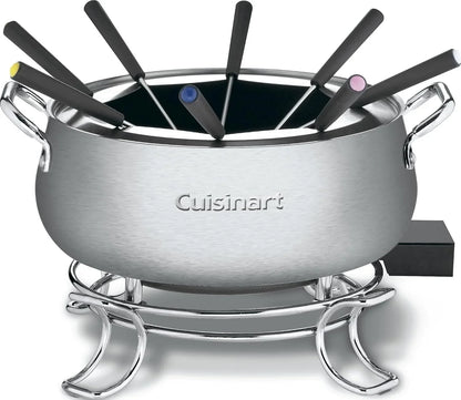 Cuisinart Electric Fondue Set, Nonstick Interior, 3-Quart Pot & 8 Forks