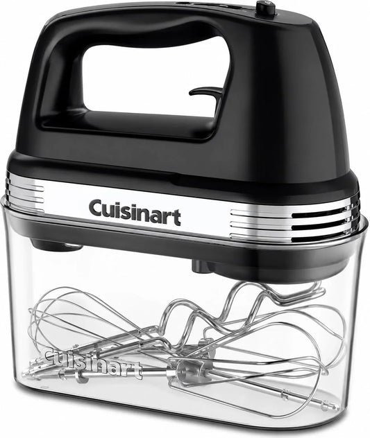 Cuisinart Power Advantage Plus 9-Speed Hand Mixer, 220W-Motor Hand Blender Electric Mixer with 9 Speed Settings, XL Dishwasher-Safe Beaters, 3 Low Mixing Speeds, Storage Case, Black