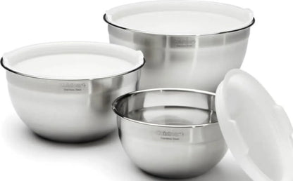 Cuisinart Mixing Bowl Set, Nesting Bowls, Stainless Steel, 3-Piece