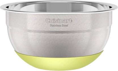 Cuisinart 3-Piece Stainless Steel Mixing Bowls with Nonslip Base, 1.5qt, 3qt & 5qt