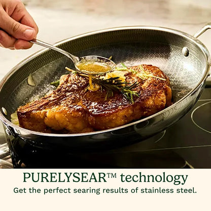 Cuisinart Griddle Pan PurelySear Hybrid Stainless Steel 12 Inch