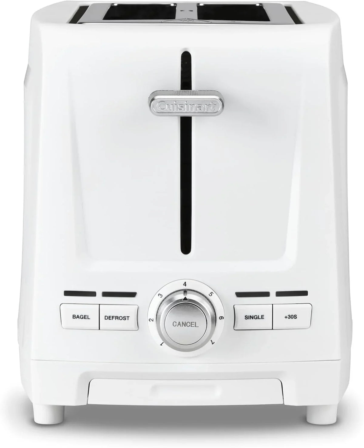 Cuisinart Core Collection 2-Slice Toaster | Extra-Long Slots for Artisan Bread, Bagel | High-Lift Quickview™ | Single Slice & Defrost Function | +30sec Toast Boost | Removable Crumb Tray, White
