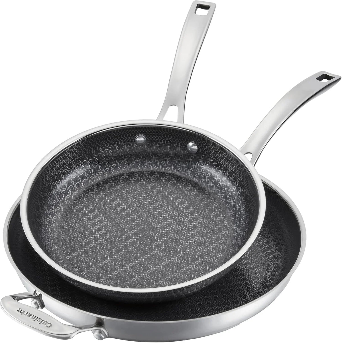 Cuisinart Hybrid Stainless Steel Pans, Nonstick & Oven Safe, 10” & 12”