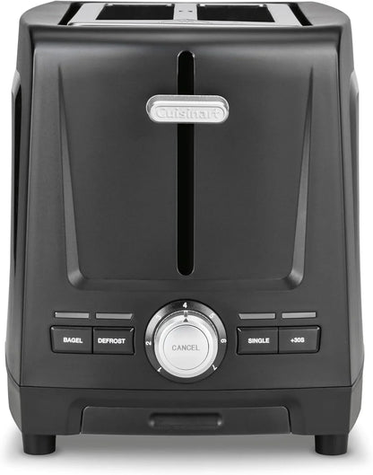 Cuisinart Core Collection 2-Slice Toaster | Extra-Long Slots for Artisan Bread, Bagel | High-Lift Quickview™ | Single Slice & Defrost Function | +30sec Toast Boost | Removable Crumb Tray, Black