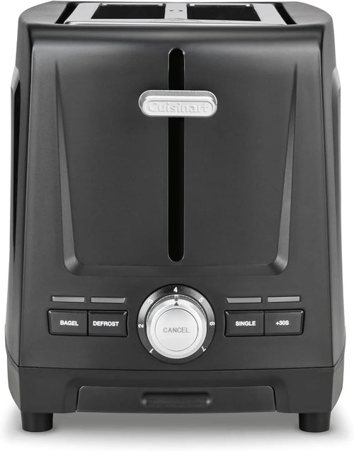 Cuisinart Core Collection 2-Slice Toaster | Extra-Long Slots for Artisan Bread, Bagel | High-Lift Quickview™ | Single Slice & Defrost Function | +30sec Toast Boost | Removable Crumb Tray, Black