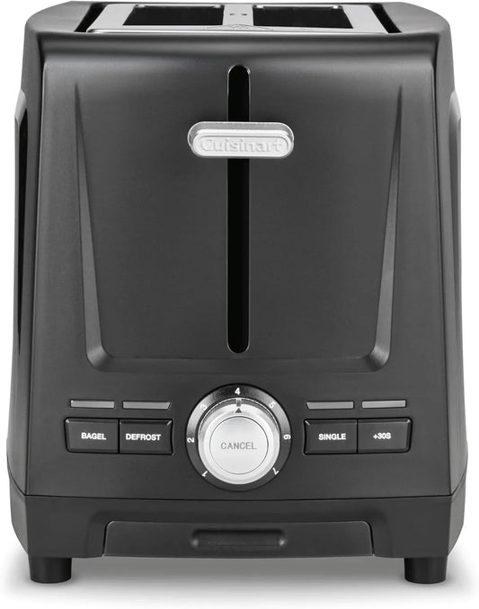 Cuisinart Core Collection 2-Slice Toaster | Extra-Long Slots for Artisan Bread, Bagel | High-Lift Quickview™ | Single Slice & Defrost Function | +30sec Toast Boost | Removable Crumb Tray, Black