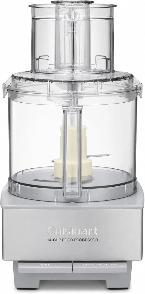 Cuisinart Food Processor 14-Cup Vegetable Chopper for Mincing, Dicing, Shredding, Puree & Kneading Dough, Light Gray Stainless Steel, DFP-14CGRY