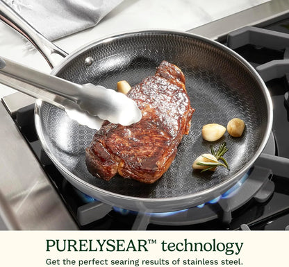 Cuisinart Skillet, PurelySear Hybrid, Tri-Ply Stainless Steel, 10 Inch