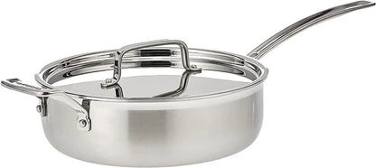 Cuisinart MCP33-24HN MultiClad Pro Stainless 3-1/2-Quart Saute with Helper and Cover Skillet, 3.5-Quart, Sauté Pan w/Helper & Cover