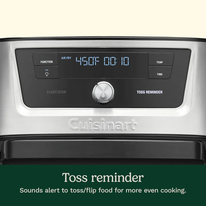 Cuisinart Air Fryer, 9-Quart Basket Stainless Steel Fryer Oven with 6 Presets to Roast, Bake, Broil, Air Fry, Dehydrate and Keep Warm, Dishwasher-Safe Parts, Quick & Easy Meals, AIRX-221, Black
