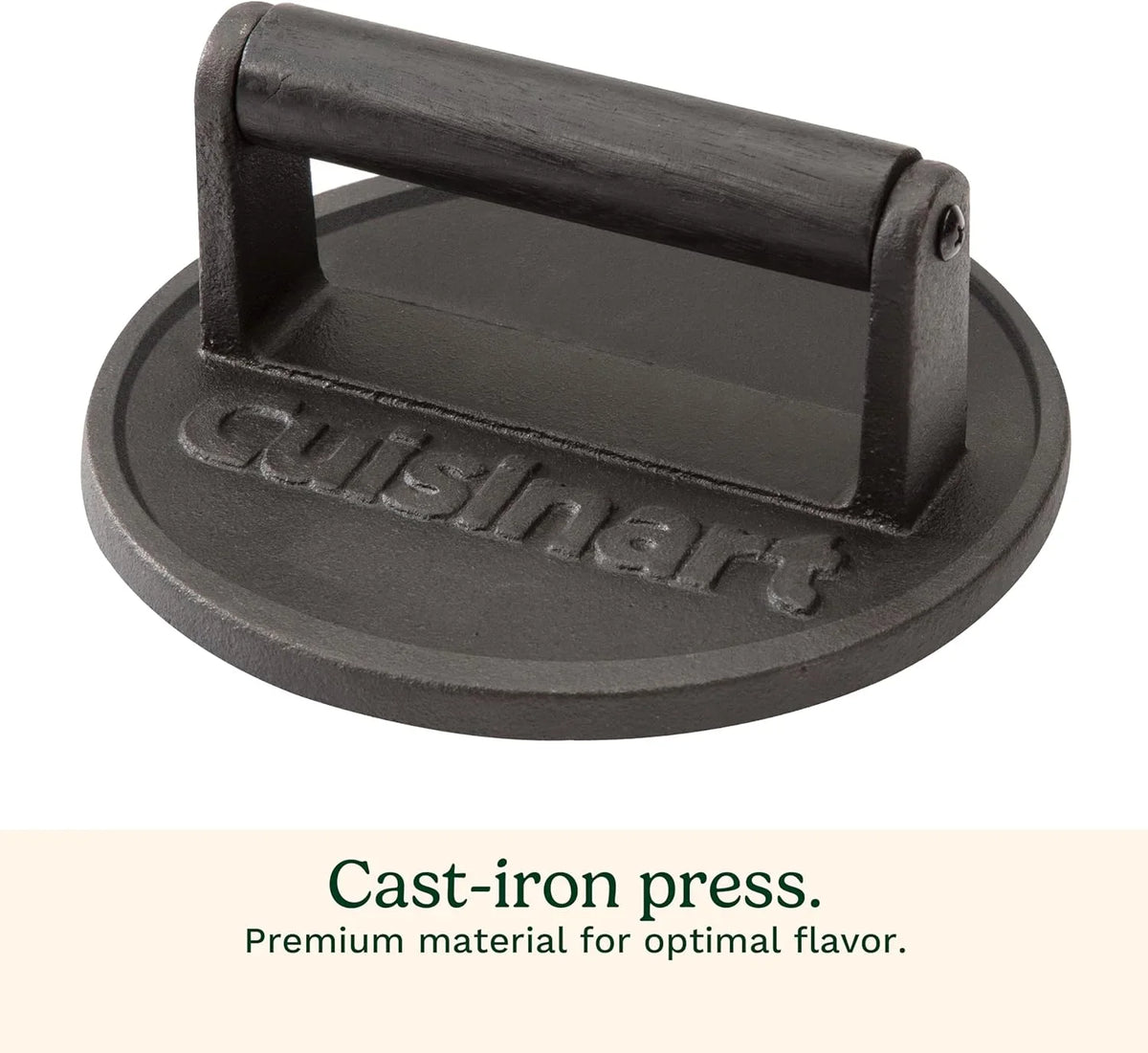 Cuisinart Smash Burger Press, Cast Iron, 6.5" Round Burger Smasher
