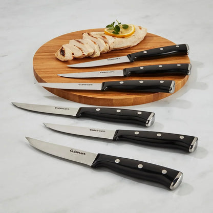 CUISINART Block Knife Set, 15pc Cutlery Knife Set with Steel Blades for Precise Cutting, Lightweight, Stainless Steel, Durable & Dishwasher Safe, C77BTR-15P (Pack of 2)