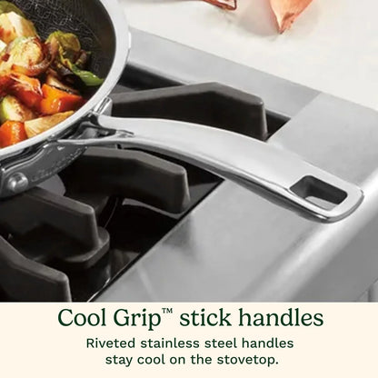 Cuisinart FusionPlus Hybrid Stainless Steel Pan, Nonstick & Oven Safe, 12”
