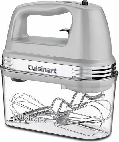 Cuisinart Power Advantage Plus 9-Speed Hand Mixer, 220W-Motor Hand Blender Electric Mixer with 9 Speed Settings, XL Dishwasher-Safe Beaters, 3 Low Mixing Speeds, Storage Case, Cool Grey
