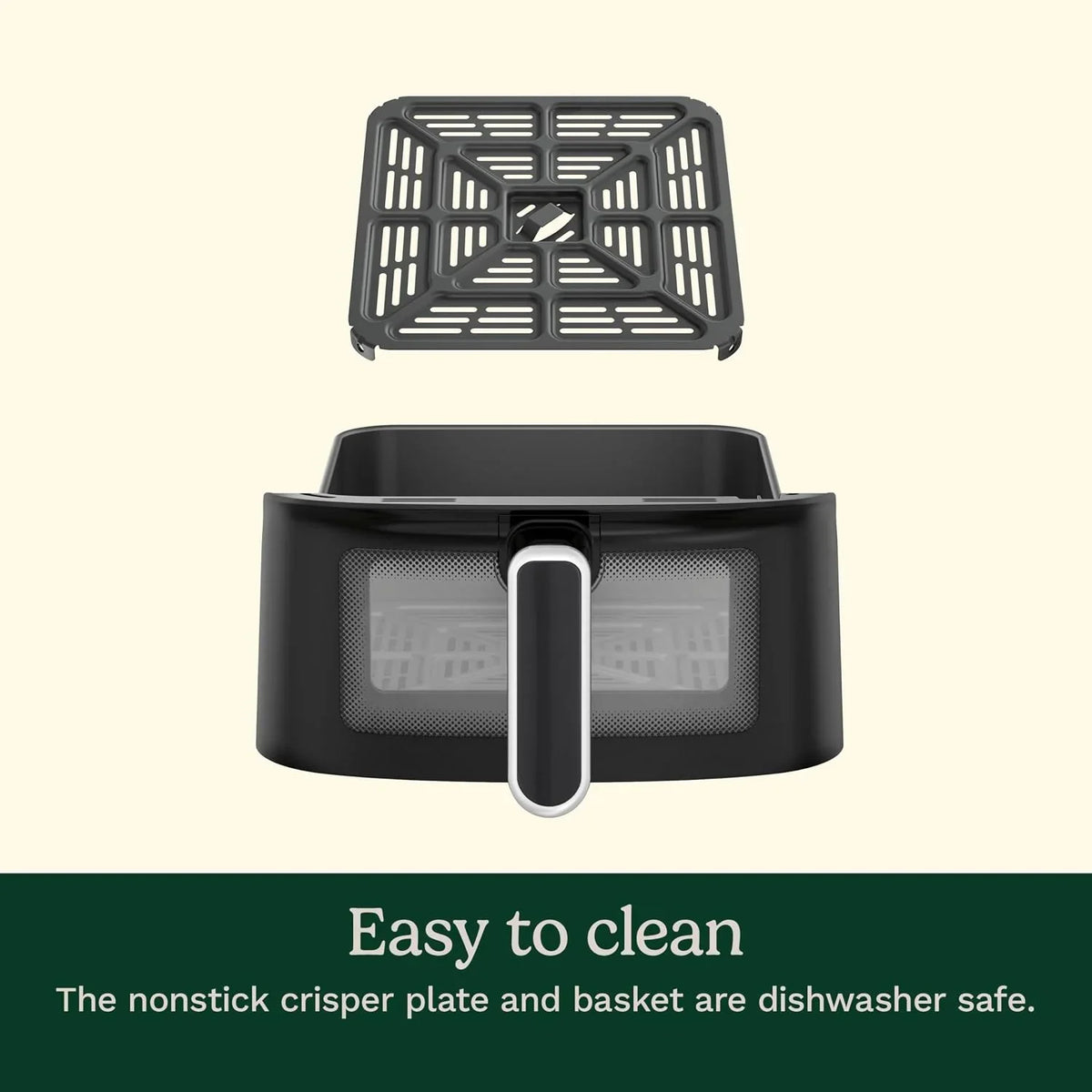 Cuisinart Air Fryer, 6-Quart Basket Large Fryer with 5 Cooking Functions to Roast, Bake, Broil, Air Fry and Keep Warm, 5 Airfryer Presets, Dishwasher-Safe Parts, AIR-200NAS, Stainless Steel & Black