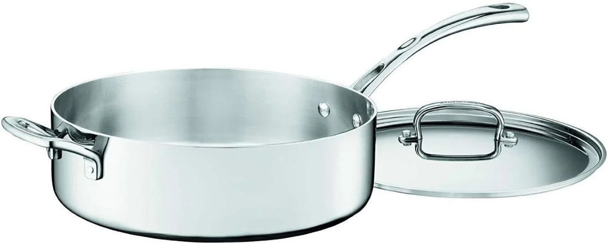 Cuisinart FCT33-28H French Classic Tri-Ply Stainless 5-1/2-Quart Saute Pan with Helper Handle and Cover
