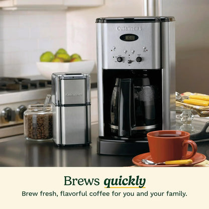 Cuisinart 12 Cup Brew Central Maker Coffee Maker, Black Stainless Steel, DCC-1200BKSNAS