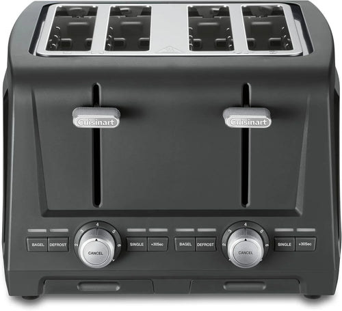 Cuisinart 4-Slice XL Slot Toaster, Extra-Wide Slots, 7 Shade Setting, Black