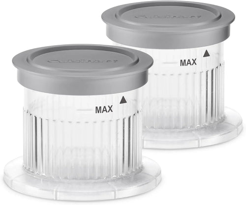 FastFreeze Ice Cream Maker Dessert Cups 2-Pack – 0.5-Pint Freezer Cups with Lids, Dishwasher-Safe, Compatible with ICE-FD10 for Homemade Ice Cream, Sorbet, Smoothies & Frozen Desserts