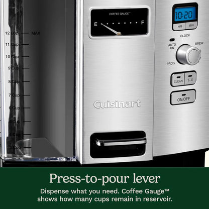 Cuisinart Drip Coffee Maker, Programmable & Self-Cleaning, 12-cup Capacity